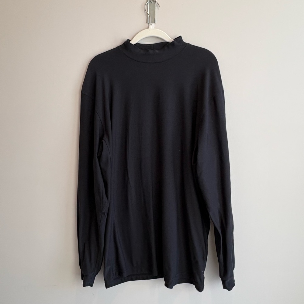 NIKE black Golf Mock Neck DRI-FIT UV Pullover